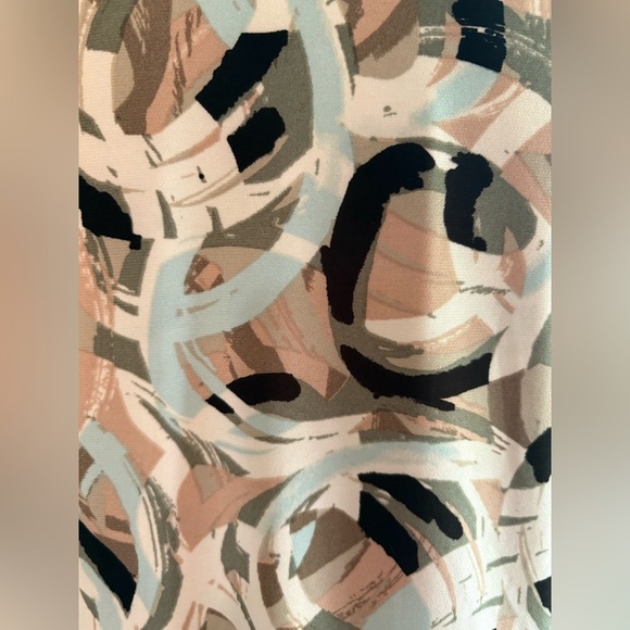 Kasper Dress Womens Large Blue Moc Wrap V-Neck Seaglass Gold Waist size XL - Picture 7 of 15